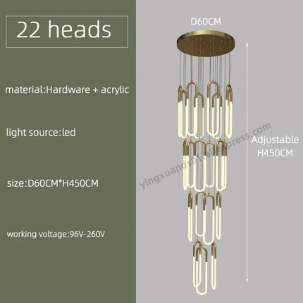 suspension moderne design nordique éclairage led loft élégant