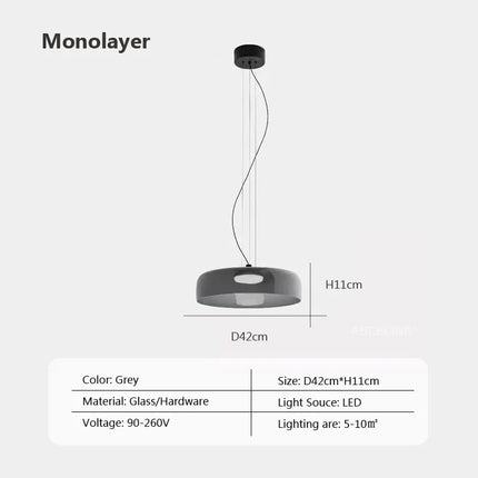 Lustre suspension nordique en fil de verre pour décoration intérieure — LZ4X9B