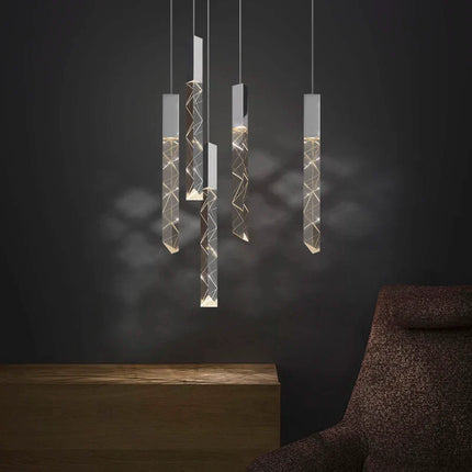 Lustre moderne en cristal pour éclairage intérieur élégant — LZ4X9Q2