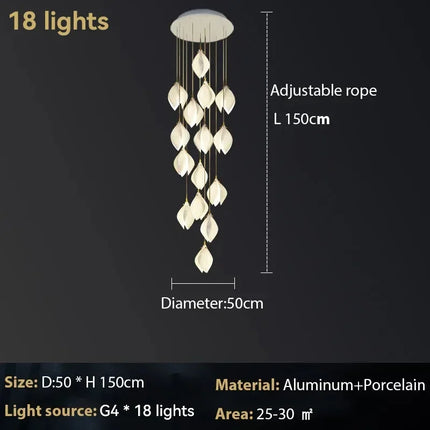 Suspension Magnolia pour décoration intérieure et éclairage raffiné — LZ4X9T
