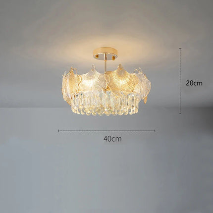 lustre en verre cristal design moderne pour intérieur élégant