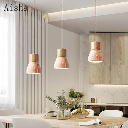 Suspension décorative Wabi Sabi en pierre naturelle — LZ4Q7X9