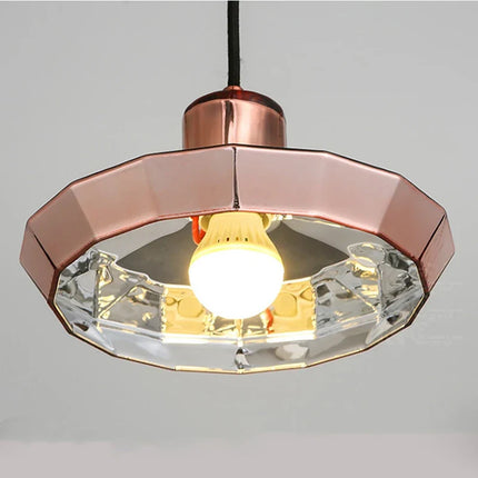 Suspension en verre finition or rose pour cuisine et restaurant — LZ4X9T2