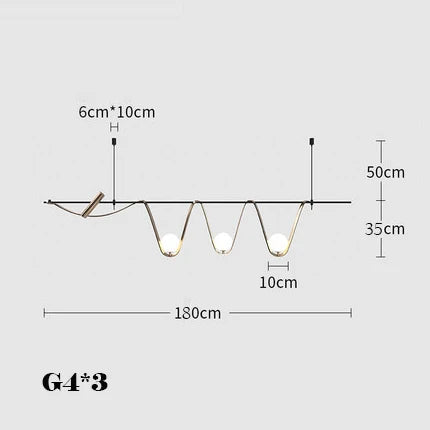 suspension créative minimaliste à led pour éclairage intérieur
