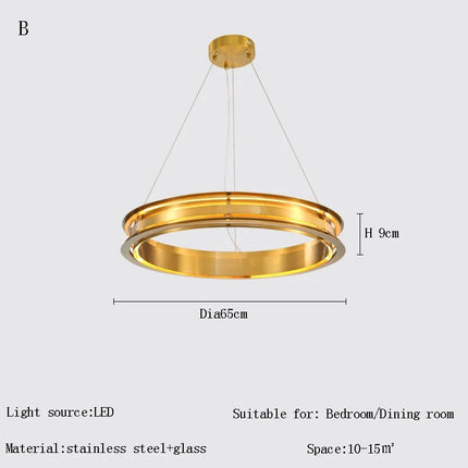 Lustre LED italien au design minimaliste post-moderne — LZ4T9X