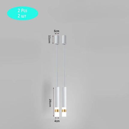 Suspension LED dorée à câble long style art moderne — LZ4X9Q2