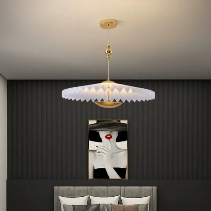 Lustre LED plissé pliant au design minimaliste soucoupe volante — LZ3F9X