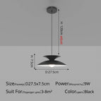A Noir D27x7cm 9W / Blanc froid