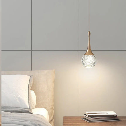 Lustre de chevet suspendu en cristal à tête unique — LZ4G7XQ