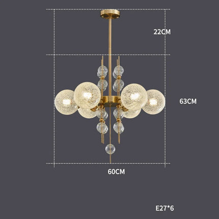 Lustre à bulles en chrome doré pour éclairage moderne 2024 — LZ4X9T2