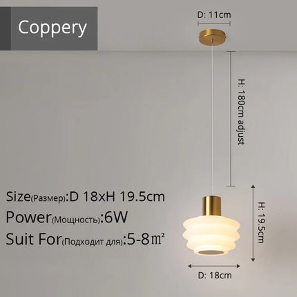 Lustre suspension nordique moderne à tête unique — LZ4F9T2