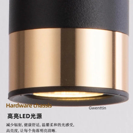 Lustre doré moderne avec éclairage LED pour intérieur — LZ4X9T2