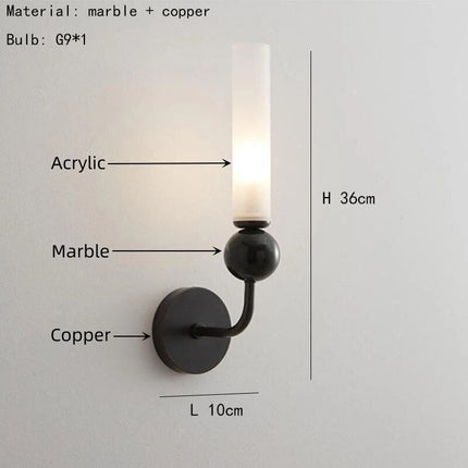 Applique murale sphère en marbre naturel — LZ4X9T2