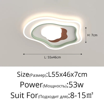 Plafonnier ultra-fin en mangue française avec protection oculaire intégrale — LZ4X9P2