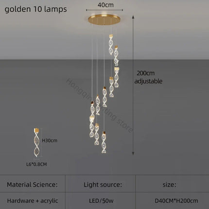 Lustre décoratif pour éclairage élégant et moderne — LZ4G7T9