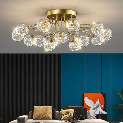 Lustre en verre cristal au design moderne pour intérieur — LZ4X9P2