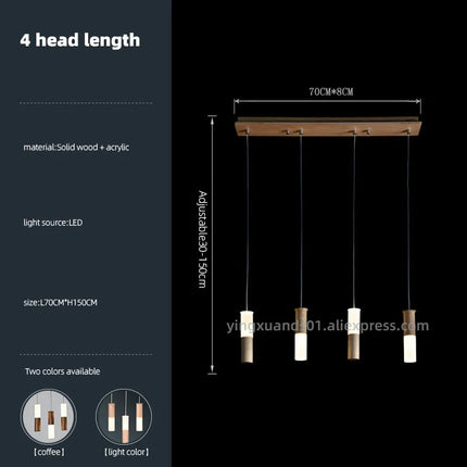 Lustre moderne en bois pour éclairage intérieur design — LZ7QX2