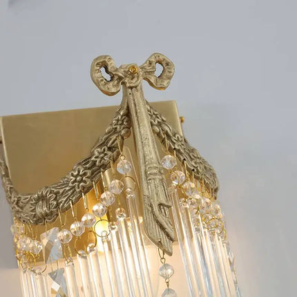 Applique murale vintage en cristal et laiton pour intérieur élégant — LZ4X9P2