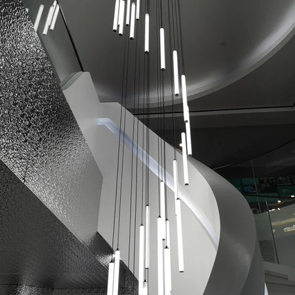 Lustre LED tube long spirale au design minimaliste moderne 2023 — LZ4X9M