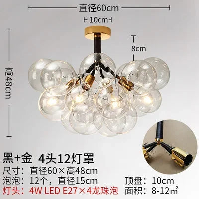 Lustre en verre à bulles pour décoration intérieure — LZ4X9P2