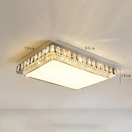 Plafonnier LED rond en cristal de luxe moderne — LZ4X9P2Q