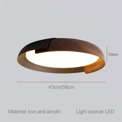 Plafonnier LED en bois style nordique pour décoration intérieure — LZ4X7M
