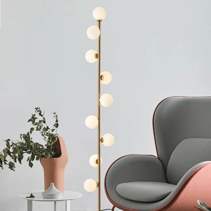 Lampadaire boule en verre style nordique pour intérieur — LZ4X9T2