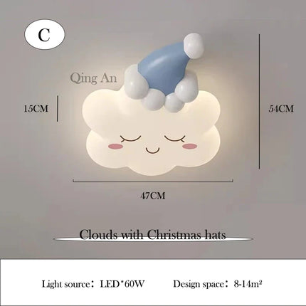 Plafonnier nuage rose pour chambre enfant romantique et chaleureuse — LZ4N7Q2J