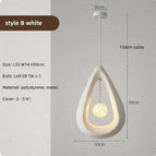 Style C gris / 3 lumières changeables