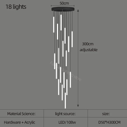 Lustre suspension moderne minimaliste de luxe pour duplex — LZ4P9XQ