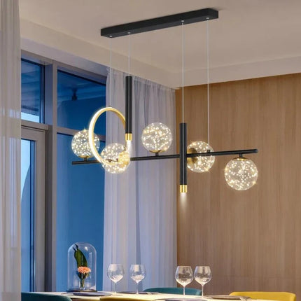 Lustre LED Gypsophile en verre avec gradation à distance — LZ4X9P