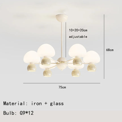 Lustre moderne en verre avec spots réglables en métal — LZ4Q9X2