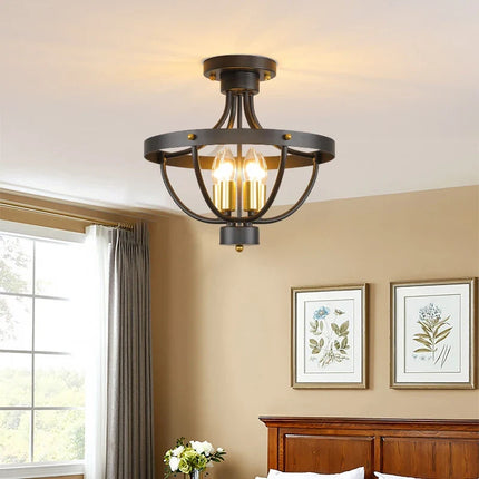 Lustre suspendu rustique au design géométrique moderne — LZ4X9J