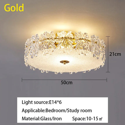 Plafonnier LED en verre cristal au design minimaliste pour intérieur élégant — LZ4X9Q2M