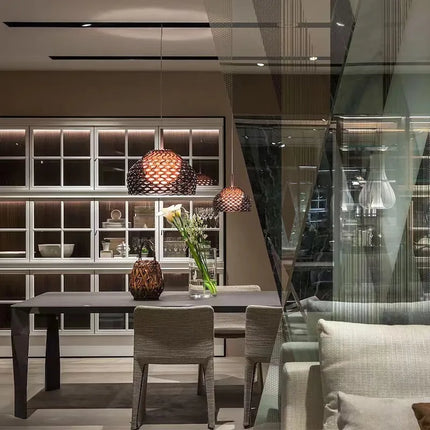 Suspension design italienne ajourée pour salon et cuisine — LZ4X9M2