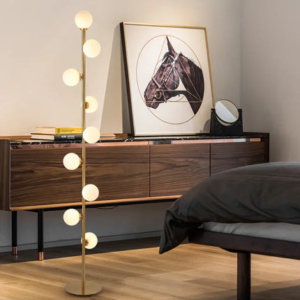 Lampadaire en verre doré au style nordique moderne — LZ4X9P2