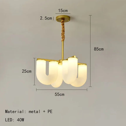 Lustre moderne en acrylique et métal doré pour intérieur chic — LZ4M9X2