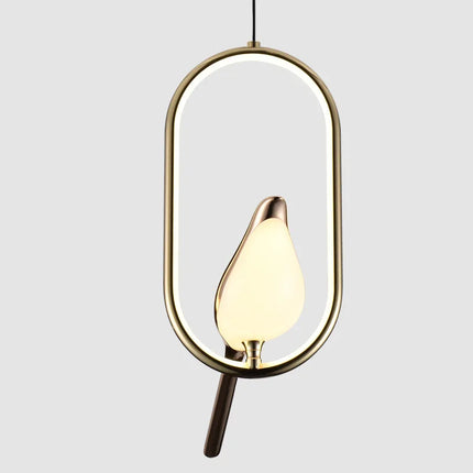 Lustre suspendu nordique en acrylique avec oiseaux LED — LZ4X9J