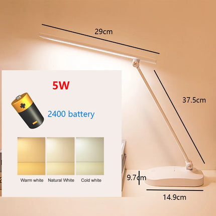 Lampe de bureau LED tactile à gradation avec port USB et protection des yeux — LZ4X9P2Q