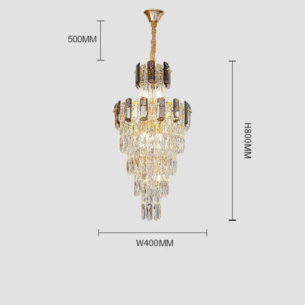 Lustre en cristal au design contemporain pour intérieur élégant — LZ4XJ9
