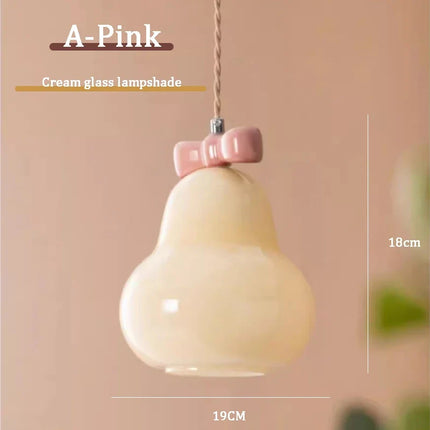 Suspension en verre avec nœud rose pour chambre d’enfant — LZ4X9P2