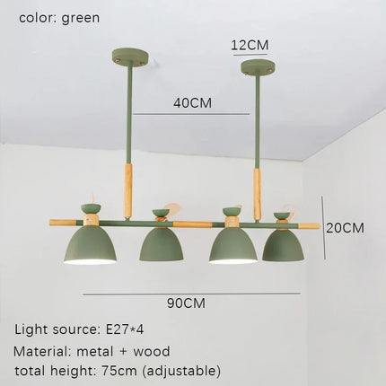 Lustre suspension nordique en bois pour décoration intérieure moderne — LZ4X9T