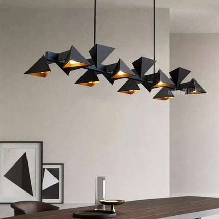 Lustre décoratif moderne en métal noir pour intérieur — LZ4X9T