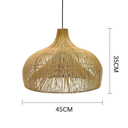 Suspension en rotin style pastoral japonais pour restaurant asiatique — LZ4X9QJ
