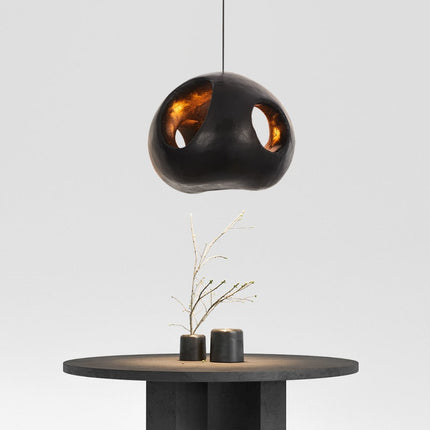 Suspension design ronde noire Aldo