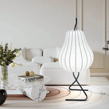 Lampadaire en soie japonaise au design wabi-sabi pour intérieur créatif — LZ4P9XQ