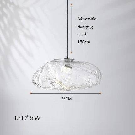 Lustre en verre design nuage décoratif pour intérieur de villa — LZ4X9M2