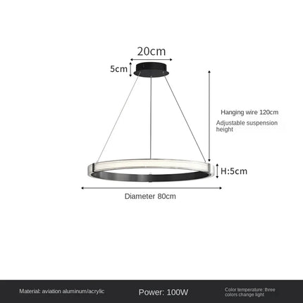suspension circulaire de luxe postmoderne pour décoration intérieure élégante