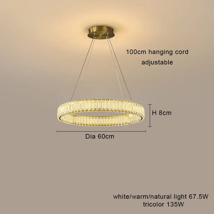 lustre led en cristal fantaisie lumière suspendue moderne