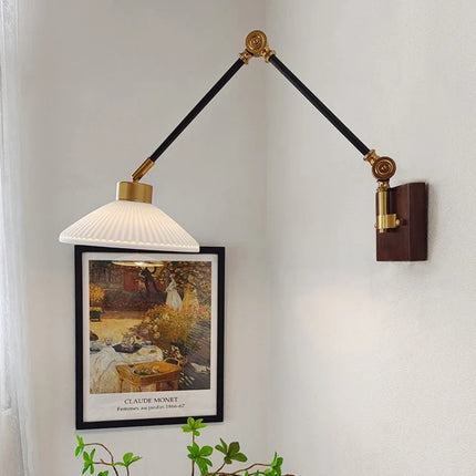 Applique murale rétractable en céramique style industriel — LZ4X9P